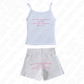 Bxoxo Emo Girls rock Y2K Street Sexy Women's Sleeveless Camisole Top Punk Harajuku aesthetic Hip Hop Grunge Streetwear Women's Shorts